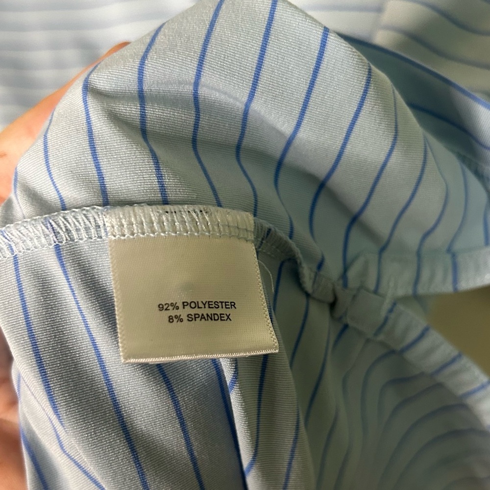 Peter Millar blue striped performance polo - Picture 4 of 5